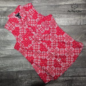 Wrangler Retro Button Front Sleeveless Top Size M